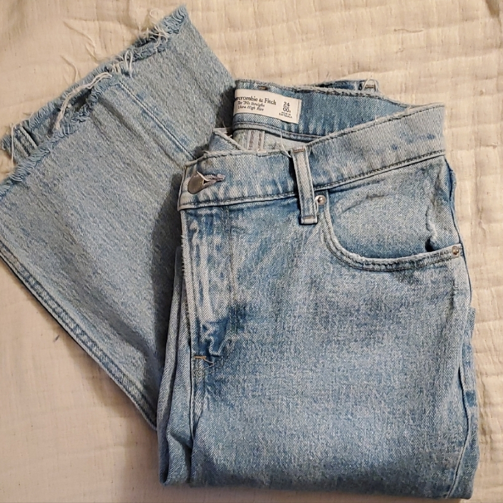 Abercrombie & Fitch Light Blue Straight Leg Jeans